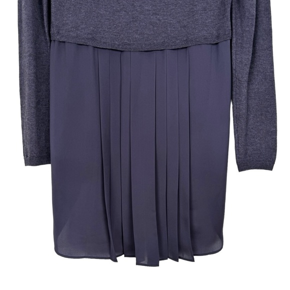 Soft Surroundings Women Wool Alpaca Sweater S Purple High Low Sheer Preppy - Picture 9 of 12